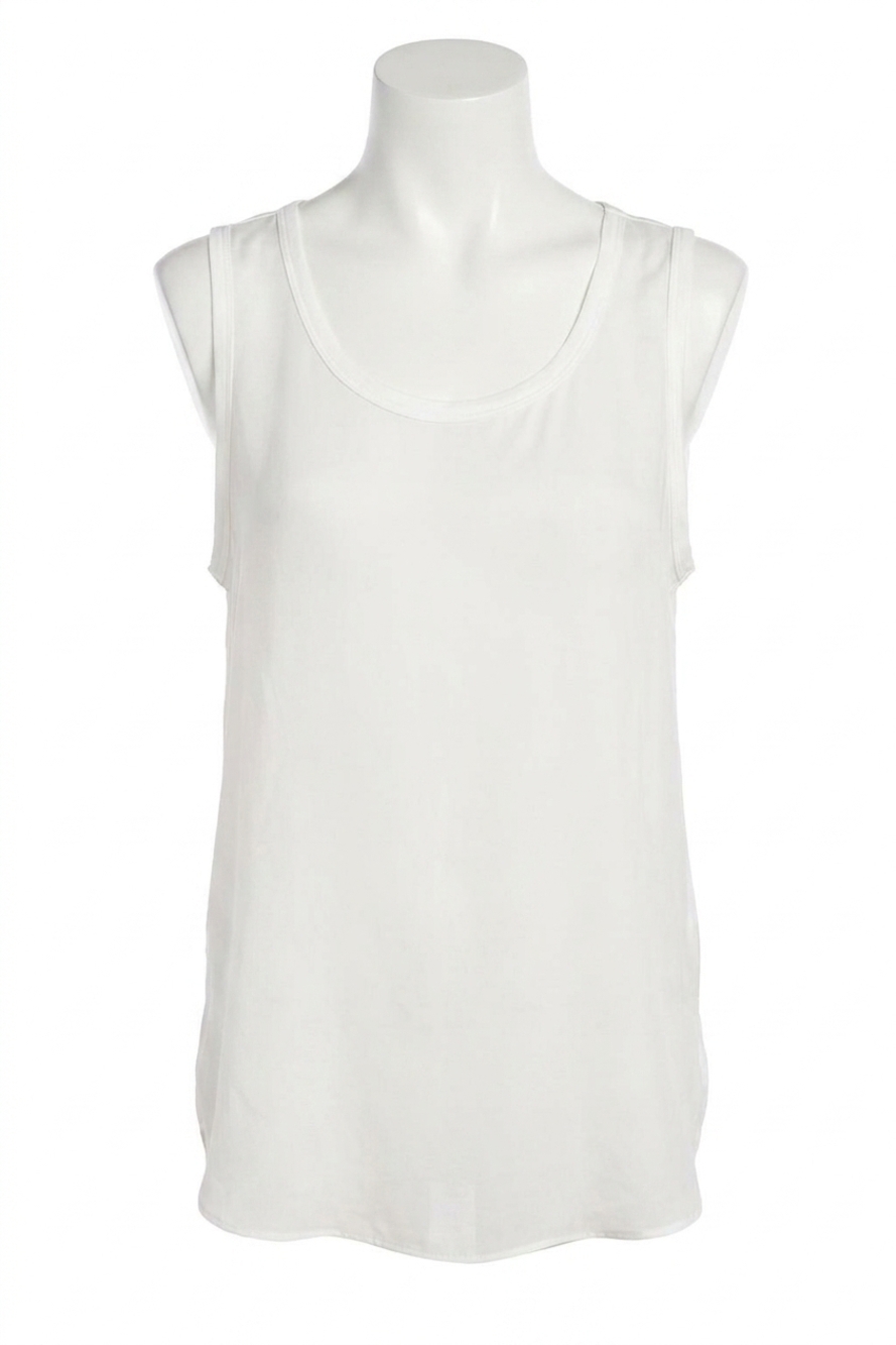 NEW EE:SOME round neck sleeveless top in white